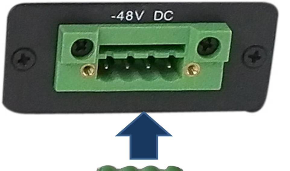 wire exposed from the DC connector after the assembly is complete. 6. Feed the exposed section of the appropriate wire into the rectangular plug hole in the DC input plug.