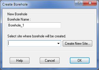 6 Highlight desired folder and press OK. You will be returned to the Borehole Selection screen (Figure 2). Since the new folder is empty, borehole selection dialog contains no entries.