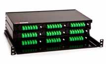 3M Rack Mount Fiber Distribution Unit 8423 The 8423 patch panel is designed to provide a low-profile 1RU compact solution for termination of 24 simplex SC or up to 72 Quad LC adapters.