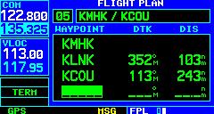 TO NAVIGATE A FLIGHT PLAN 1) Press the FPL Key and turn the small right knob to display the Flight Plan Catalog Page.