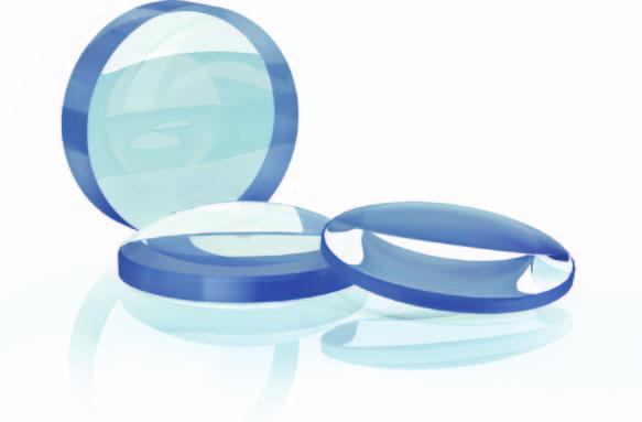 Plano-Convex Lenses (PCX) PCX positive focal length lenses have flat surface on one side and spherical surface on the other.