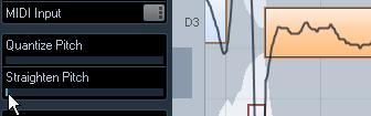 If you want to change the pitch modulation only for the segment start or end, you can set an anchor point to specify which part of the segment is affected. Proceed as follows: 1.