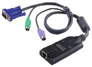 Adapter cables are required for use with the KVM over IP