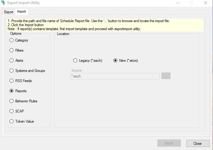 Import Flex Reports 1. Click Reports option, and select new (.etcrx) from the option.