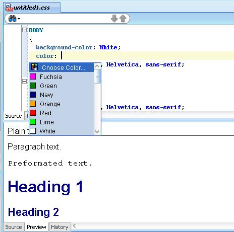 JavaScript Debugger CSS editor Preview tab HTTP Monitor 9