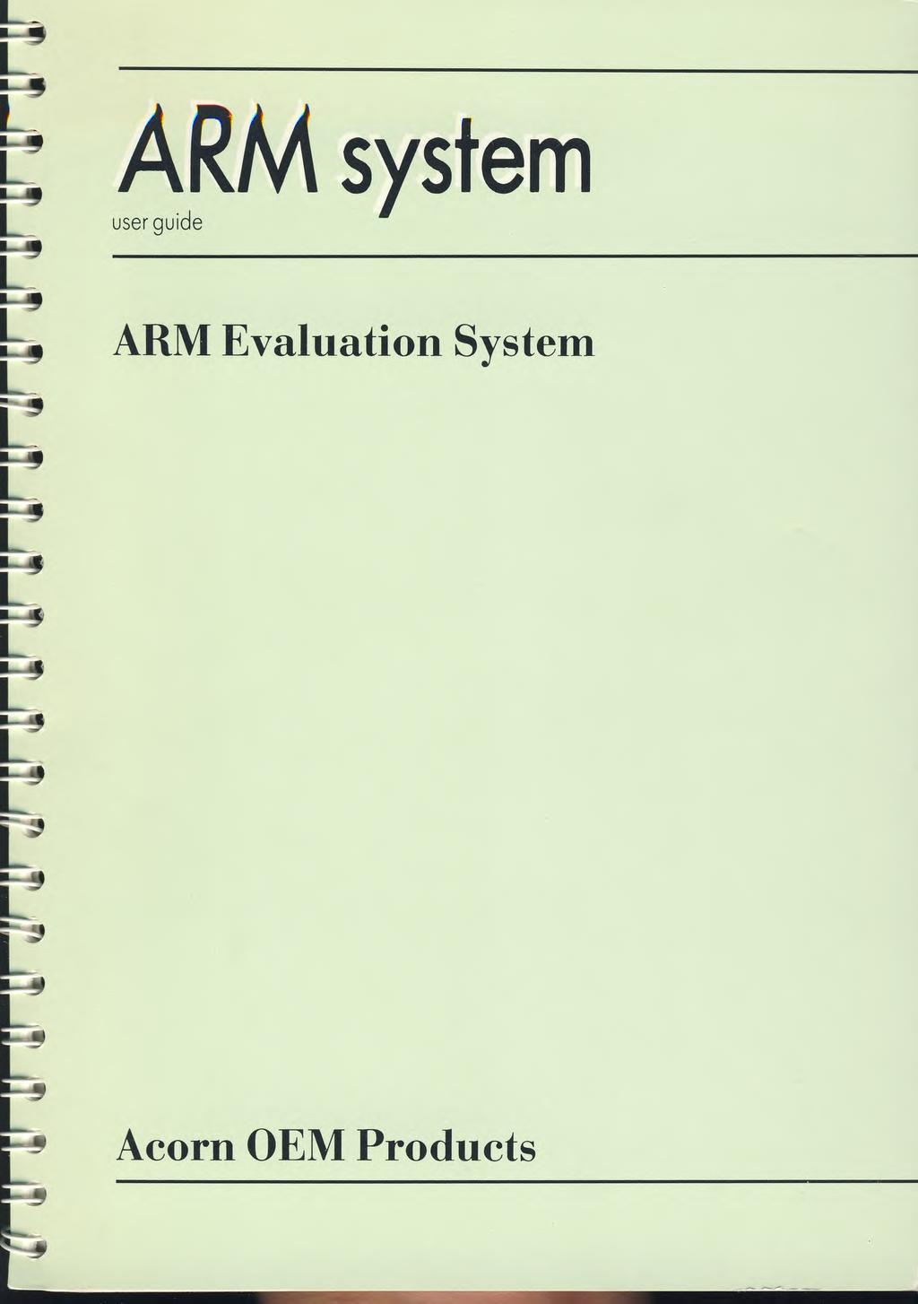 user guide ARM Evaluation