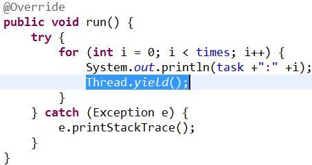Thread behaviors The yield() method the yield() method causes the currently executing thread to yield.