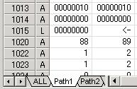 Right column of parameter number describes array type of the parameter.