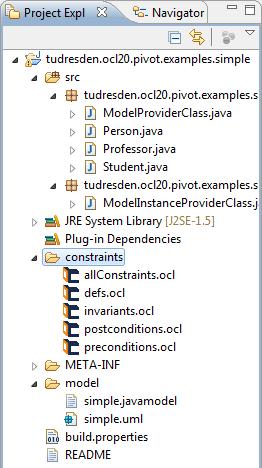 3. OCL Interpretation Figure 3.1.: The Project Explorer containing the project which is required to run this tutorial.
