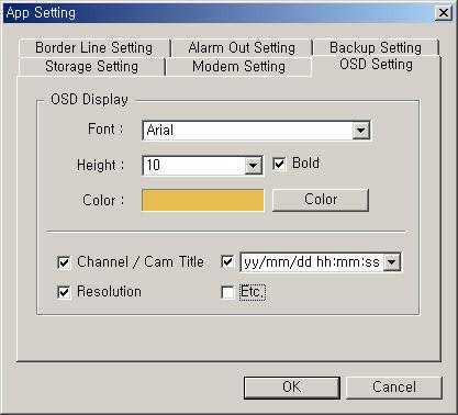 If you click the [Color] button from the application setting window, the color assignment window is displayed as in the