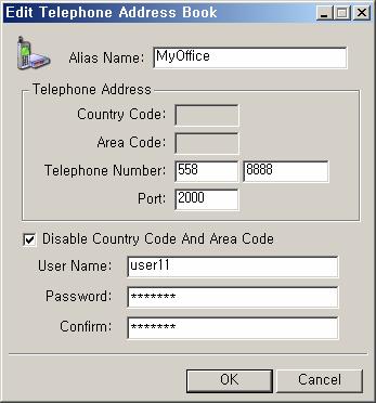 (5) PSTN / ISDN A) Registering Clock the [Add] button from