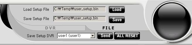 Load Setup File: shows the path of the latest file where settings are saved. If you have not saved them as a file before, it is indicated with the empty space.