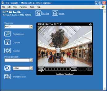Network Features Simultaneous Access Up to 20 users can simultaneously access the SNC-RZ50P and monitor images separately.