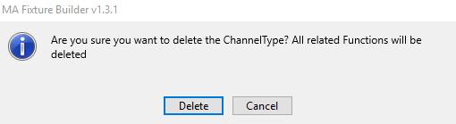 4.3. Delete DMX Channels FixtureBuilderUserManual It is possible to delete single DMX channels in the table Attributes. Delete a single DMX channel 1.