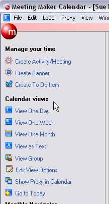 The Main Window The Main Window contains two basic elements, the calendar view and the Taskbar.
