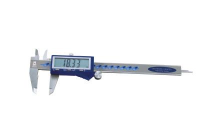 Workshop Digital Caliper 110-DBL Series Standard: DIN 862 On/off switch Zero point at any position Displays values in mm and inch All metal parts made of hardened stainless steel CR2032 battery ABS /