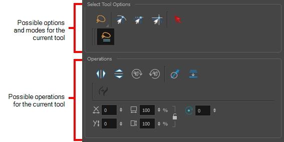 When you select a tool from the Tools toolbar, the Tool Properties view updates.