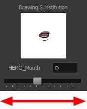 Chapter 14: How to Import Sound and Add Lip-Sync 5. Pull the cursor to see the list of mouth shape names and choose the one you want. The current drawing automatically changes to the new selection.