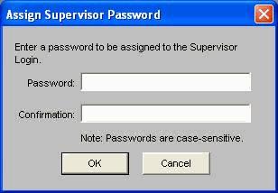 Getting Started / 2-15 To assign a supervisor password and enable system security Once system security is enabled, every user must have a login name and a password to enter the system.