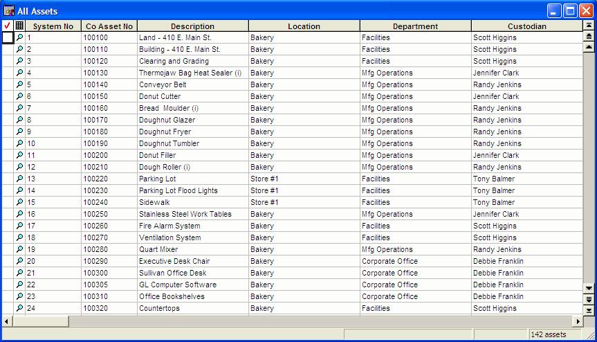 Understanding and Navigating the Interface / 3-7 Understanding the Spreadsheet Without an effective interface between you and the data stored in the database, the application would be less useful.