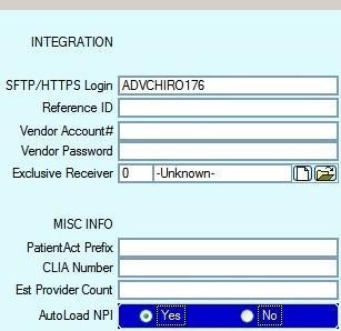 Column 3 Integration and Misc Info Integration SFTP/HTTPS: Required if your practice management system will be automatically sending files to Practice Insight.