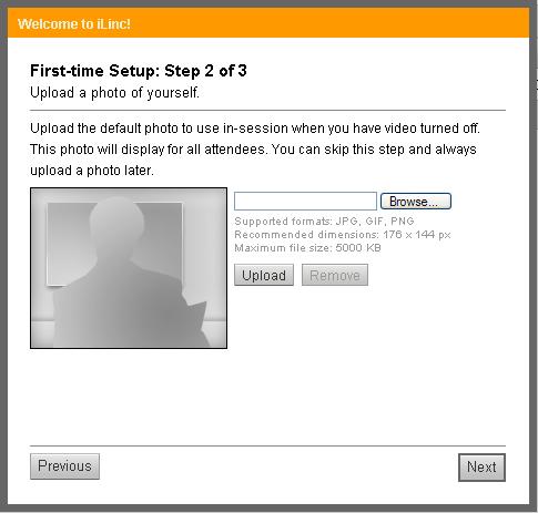 Screen 2 Uploading a Photo This is the opportunity to upload an instructor photo. Skip this step by selecting Next.