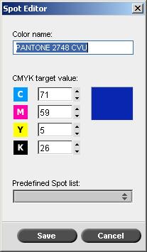 142 Chapter 6 Color Workflow 4. Change the CMYK values as desired. 5. Click Apply. The new spot color is added to the custom color dictionary. To create a new spot color: 1.