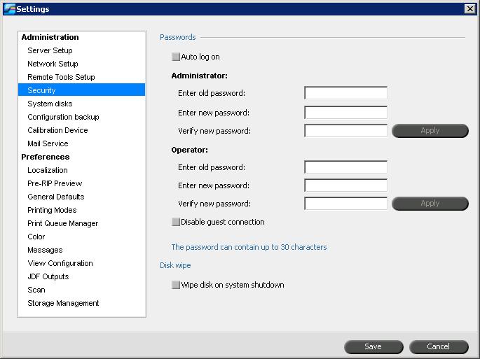 Setting Up and Configuring the Spire CX260 161 Security User Passwords For security, you can set passwords for users for when they log in to the Spire CX260.