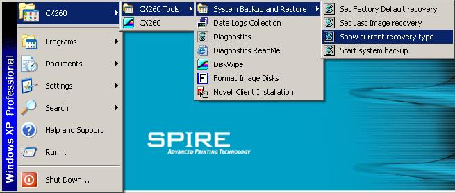 218 Chapter 9 Reinstalling the Spire CX260 Before performing the recovery procedure, the system must be in the configuration mode that you want to recover.