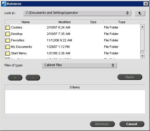 Managing the Storage Window 65 2. Locate the desired folder, and then click Archive.