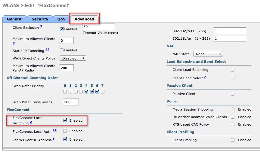Configure FlexConnect Local Switching Step 2: Enable Local Switching per WLAN Only WLAN