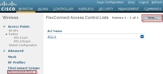 Local Switching Access Lists Configuration ACL