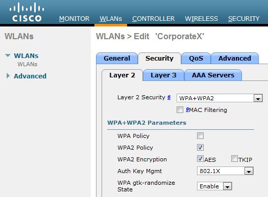 Configuring the WLAN for Secure