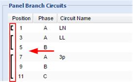 Circuit type cannot be changed later. Enter the current rating of the circuit in Amps.