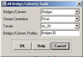 Select OK on the All Bridge/Culverts Tools window and the following message will appear. x. Optional RAS Layers For the purpose of this tutorial, we are finished digitizing RAS layers.