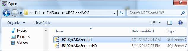 Select the sdf file created in previous step (this is of RAS Export type). Note the name of the output file (same as the input file but with xml extension).