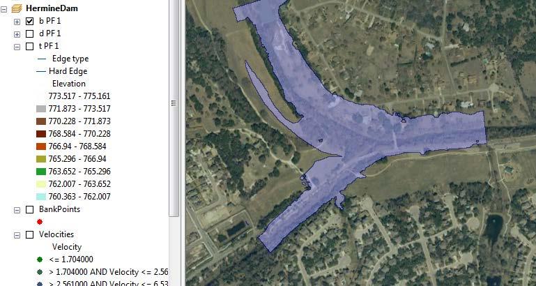 If you turn on the XS Cut Lines and zoom in you can see a rather nice map of the floodplain and the cross-sections used