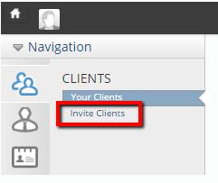 If successfully sent, appear at the bottom of the window. will ***Each client must be sent an email invitation.