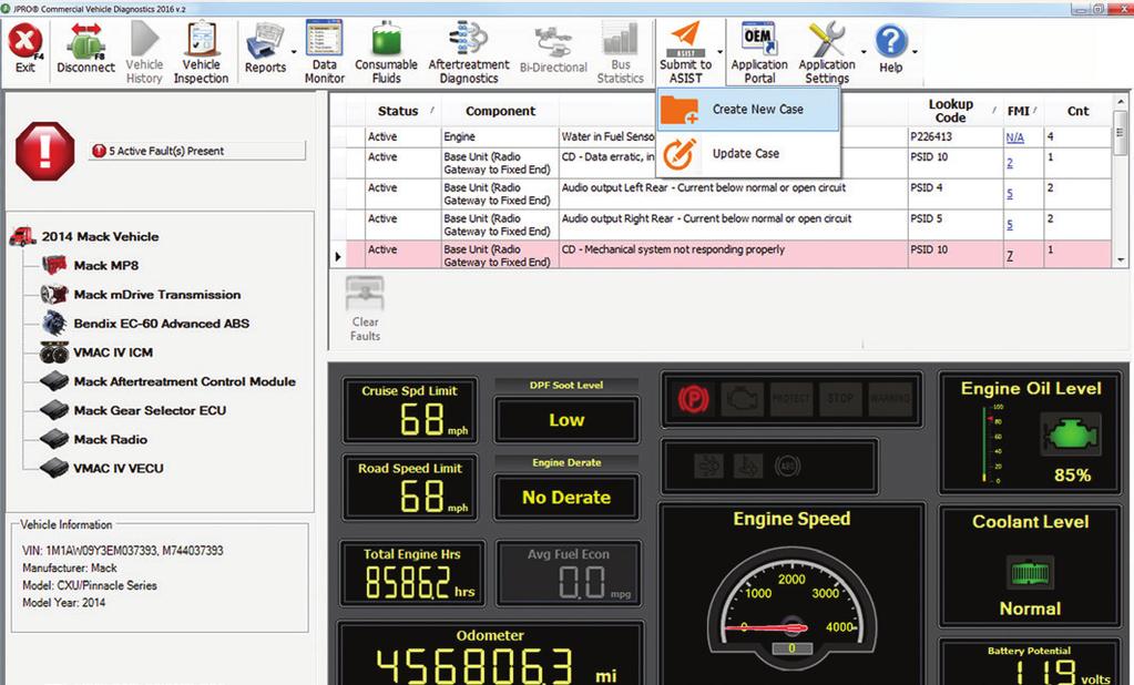 Truck Diagnostic SYstem & JPRO NOW INTEGRATED WITH ASIST Volvo Truck and Mack Truck Dealers
