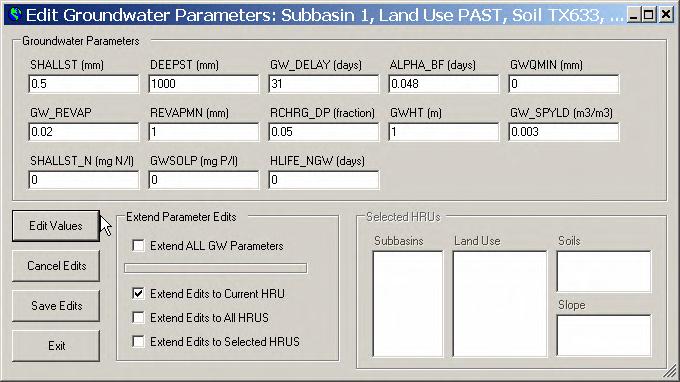 Figure 12.41 5. Modify a parameter by typing the new value in the text box corresponding to the parameter of interest.