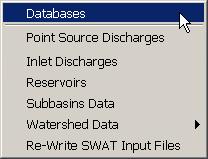 SECTION 15: SWAT DATABASE EDITORS The SWAT model uses five databases to store required information about plant growth and urban land uses, tillage, fertilizer components and pesticide properties (See
