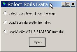 14. To load the example soil grid, move to the Soil Data tab on the Land Use/Soils/Slope Definition form and click the file browse button in the Soils Grid section. 15.