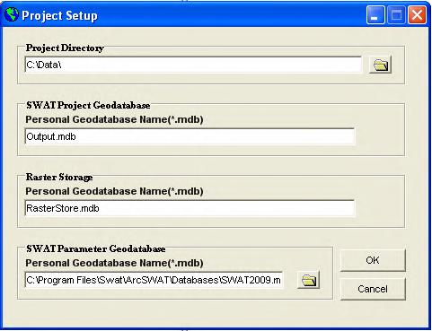 1. From the SWAT Project Setup menu, click the New SWAT Project command. 2. A dialog will appear and ask if you want to save the current document. Figure 4.9 3.