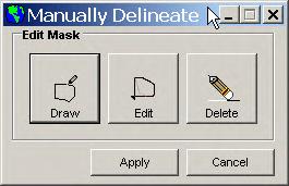 c. The third option, Manually Delineate, allows the user to draw and edit a polygon mask using the manual delineation tool. (Figure 5.13) Figure 5.