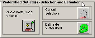 Sub-watershed delineation is completed in this section (Figure 5.42) of the Watershed Delineation dialog box. Figure 5.
