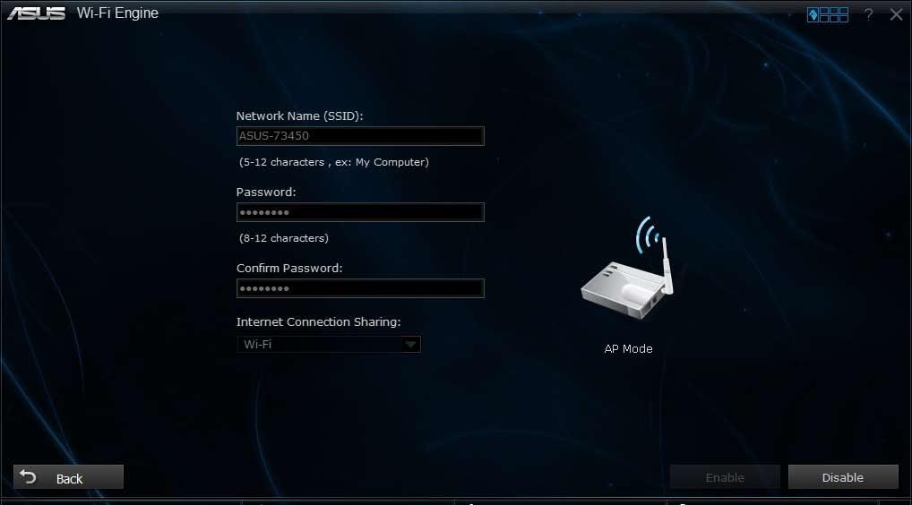 Using the AP Mode The AP mode allows you to set your system as an access point for other wireless-enabled devices.