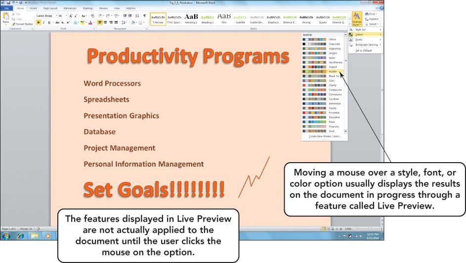 Productivity Programs Copyright 2012 Pearson