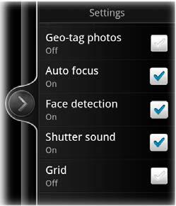 Auto focusing Camera 113 Whenever you point the camera at a different subject or location, it shows the auto focus indicator at the center of the Viewfinder screen.