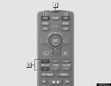 AUDIO/VIDEO SYSTEM Using the DVD player Playing an audio CD/CD text Selecting a track 1 Turning on DVD player mode 2 Selecting a disc Selecting a disc Push or of CH DISC until the desired disc number