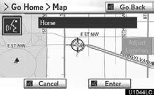 ) When the speech command is recognized, a map of the area around your home is displayed. Microphone It is unnecessary to speak directly into the microphone when giving a command.